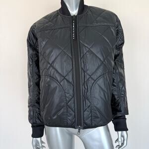 Adidas women windbreaker black jacket size S